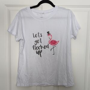 White Flamingo Graphic Women's T-Shirt